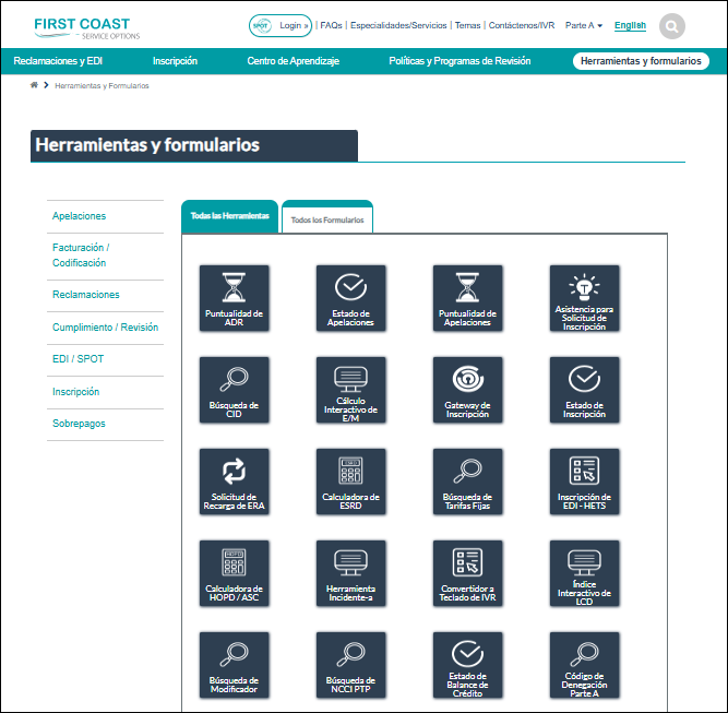 Centro de herramientas