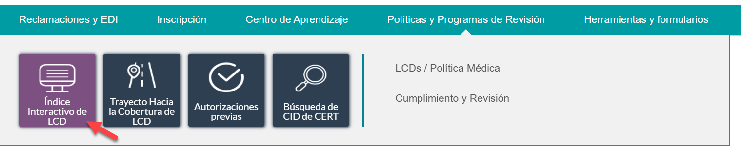 Mosaico Índice Interactivo de LCD