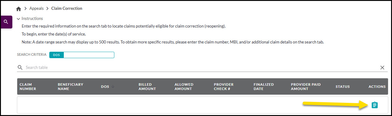 Part B - Claim summary icon