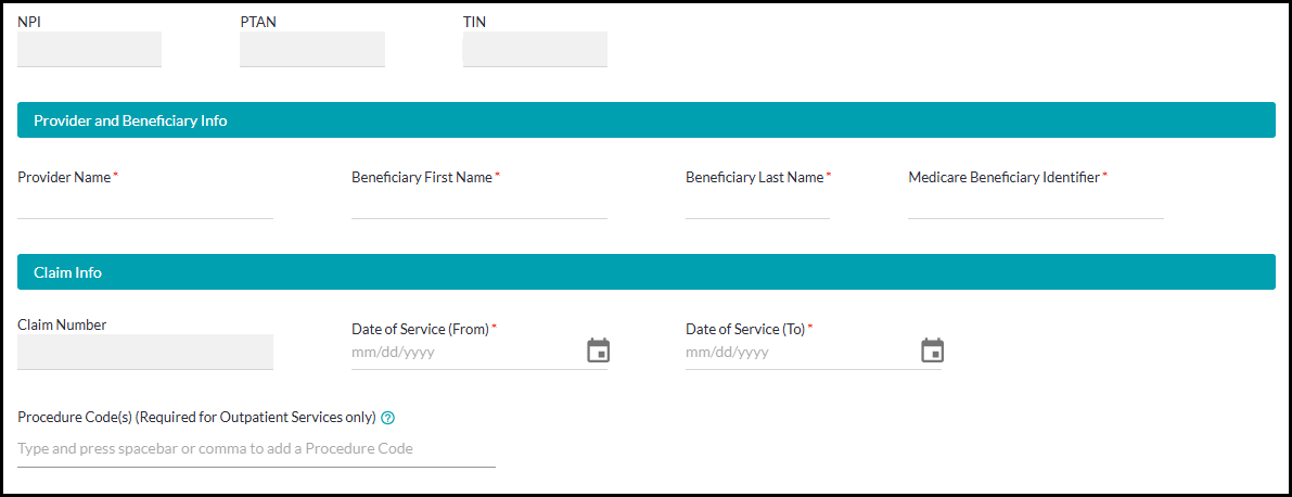 Parte A – Solicitud de redeterminación