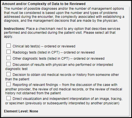   Title: Amount and/or complexity of data to be reviewed - Description: Amount and/or complexity of data to be reviewed