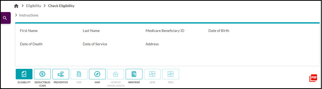 eligibility results header
