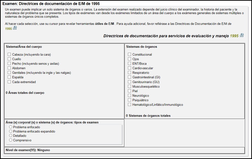   Paso 5a: Determine el nivel de Examinación basado en las directrices de 1995 -- (opcional)