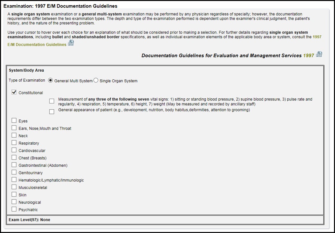   Title: Examination 1997 guidelines - Description: Examination 1997 guidelines