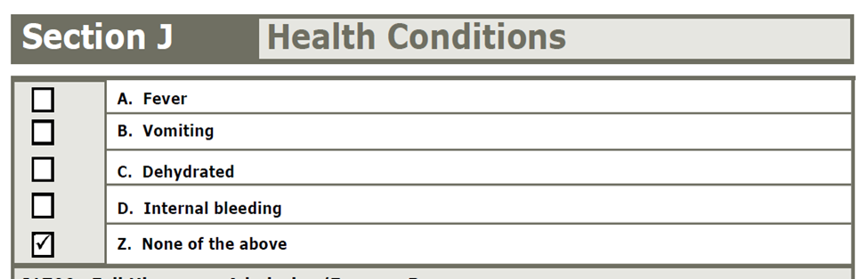 screen shot of J1550 Problem Conditions (within seven day look back period)