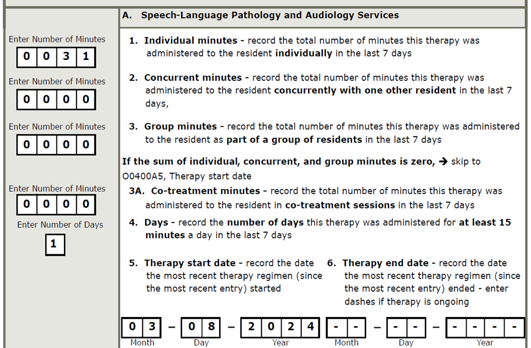 Captura de pantalla de los Servicios de Patología del Lenguaje y Audiología