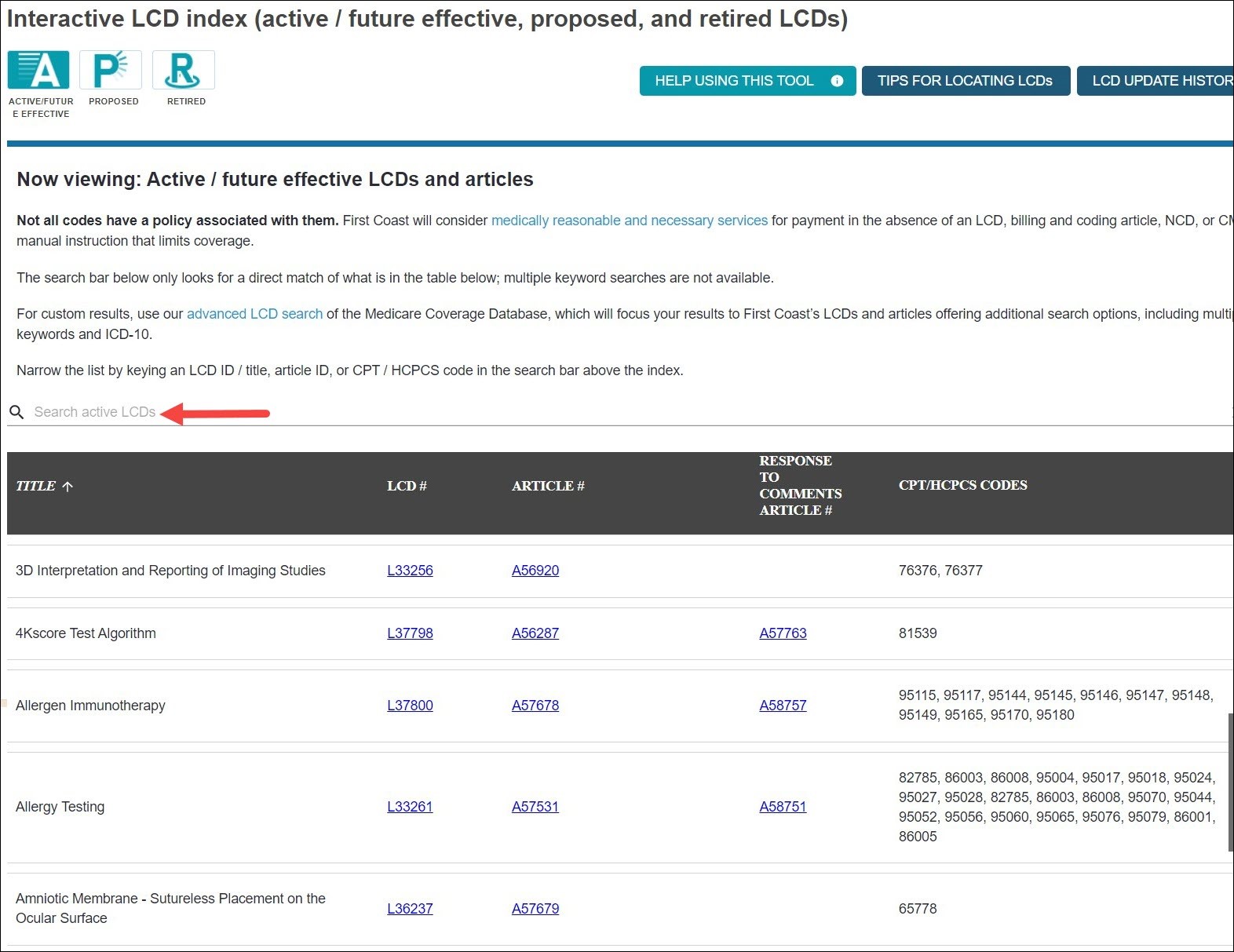 enter in the critieria in the search bar