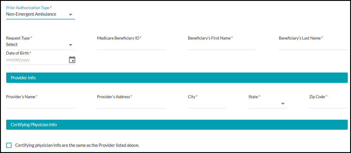 non-emergent ambulance screen 1