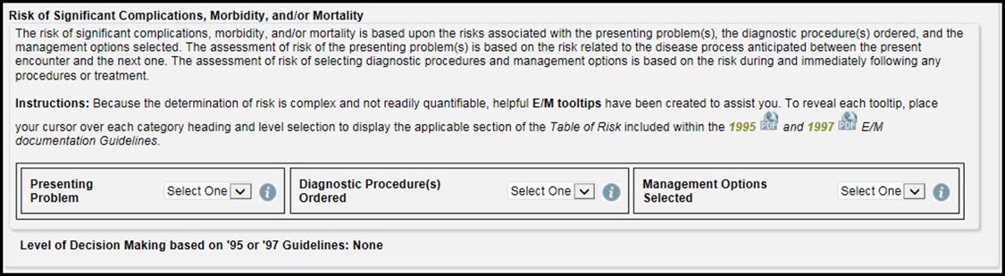   Title: Risk of signficant complications, morbidity, and/or mortality - Description: Risk of signficant complications, morbidity, and/or mortality