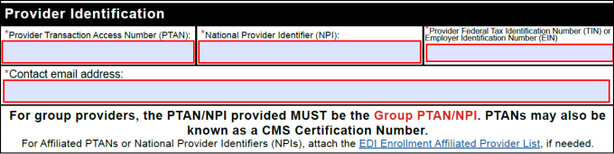 Provider identification