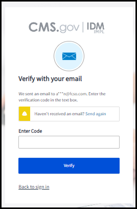 email verification screen 2