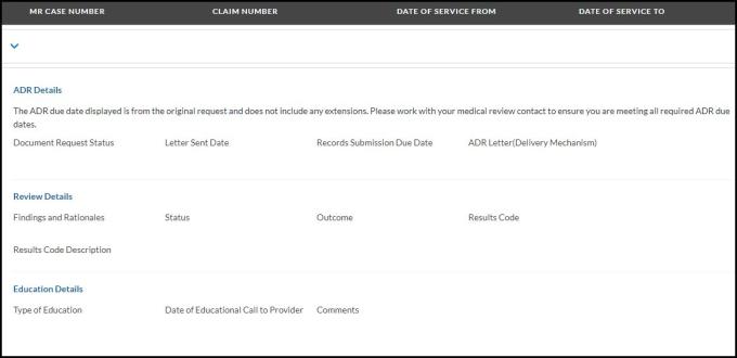 Figure 15: ADR Details