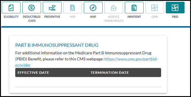 PBID information results