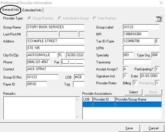 Professional group extended