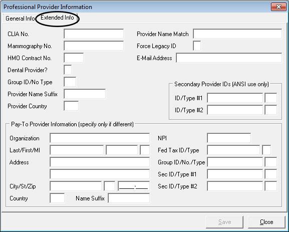 Professional group extended