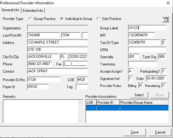 Professional information