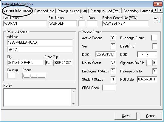 Patient info: MSP general