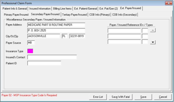 MSP Error validation cont.