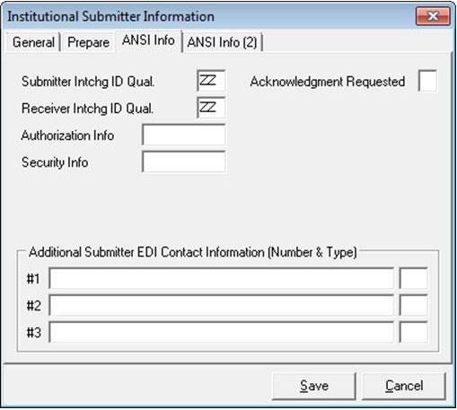 Submitter: ANSI info