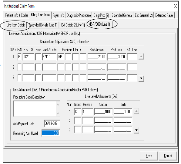 Institutional MSP COB 1