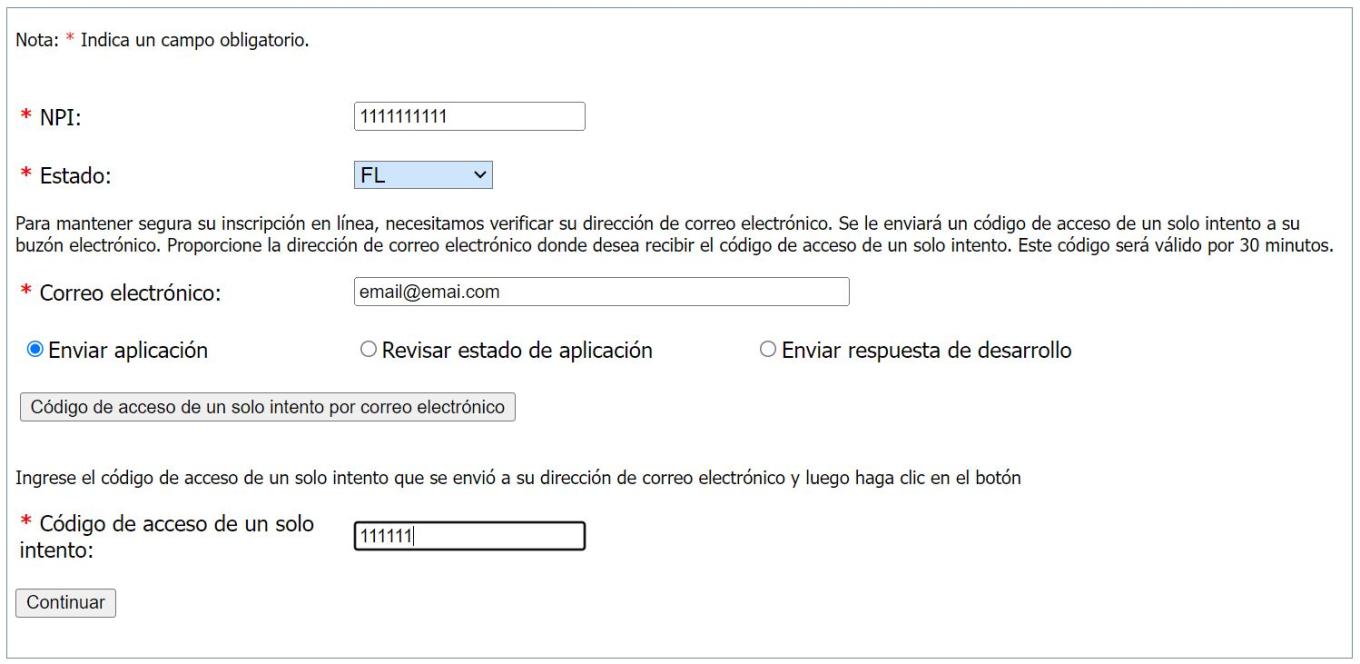 This image shows the entry screen with the entry fields completed to demonstrate what kind of data is being requested.