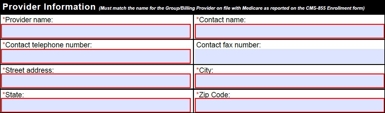 Información del proveedor