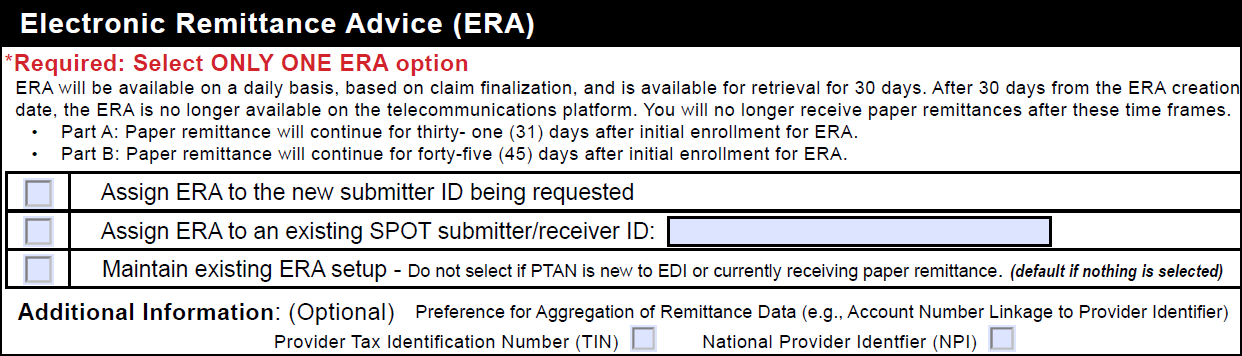 Remesa de pago electrónica (ERA)