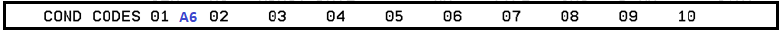   Example of reporting condition code A6